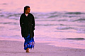 woman walking on siesta key beach